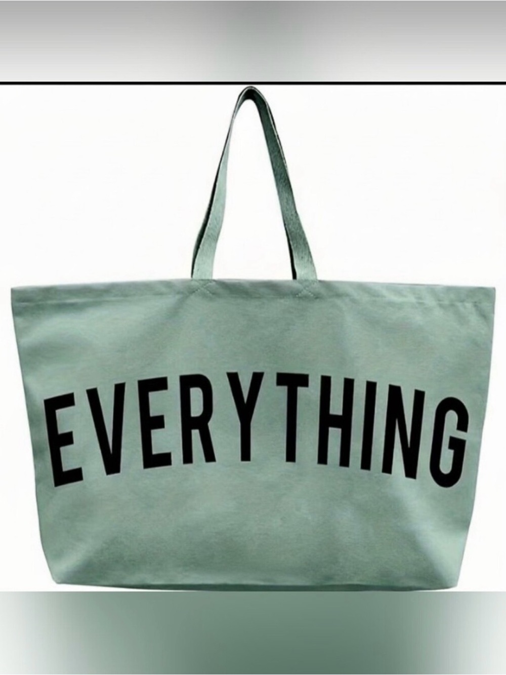 EVERYTHING Large Canvas Tote Bag - NWT